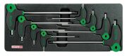 8Pc T- Handle Star Key Tray T10-T50