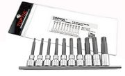 10PCS 1/2" Dr. Star Bit Socket Rail Set