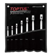 DBL End Swivel-Socket Spanner Set 6-19mm 7Pc