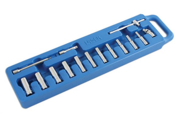 Deep Socket Set - 1/4"D mm 15pc